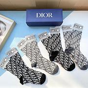 Fortok Dior Oblique Jacquard Socks Set  - 6