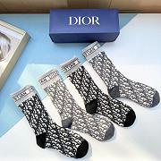 Fortok Dior Oblique Jacquard Socks Set  - 3