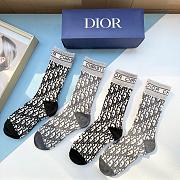 Fortok Dior Oblique Jacquard Socks Set  - 2