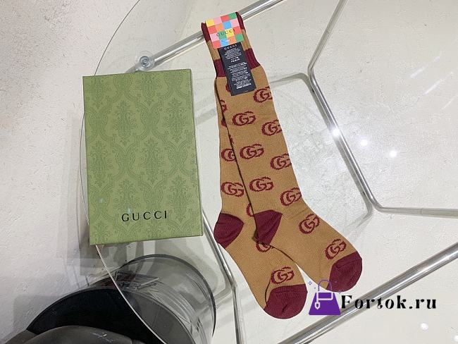 Fortok Gucci Knitted Letter Calf Socks - 1