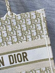 Fortok Dior Book Tote Bag Oblique in Gold 36x27.5x16.5cm - 6