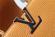 Fortok Louis Vuitton Capucines Mini Bag in Orange Taurillon Leather 21x14x8cm - 4