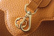 Fortok Louis Vuitton Capucines Mini Bag in Orange Taurillon Leather 21x14x8cm - 3