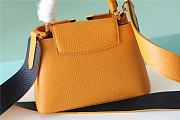 Fortok Louis Vuitton Capucines Mini Bag in Orange Taurillon Leather 21x14x8cm - 2