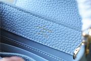 Fortok Louis Vuitton Capucines Mini Bag in Blue Taurillon Leather 21x14x8cm - 2