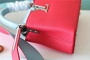 Fortok Louis Vuitton Capucines Mini Bag in Red Taurillon Leather 21x14x8cm - 6