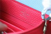 Fortok Louis Vuitton Capucines Mini Bag in Red Taurillon Leather 21x14x8cm - 5