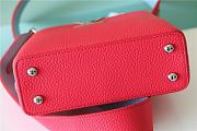 Fortok Louis Vuitton Capucines Mini Bag in Red Taurillon Leather 21x14x8cm - 2