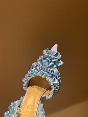 Fortok Mach & Mach Beauty Of Antoinette Satin Slingback Pump Blue - 4