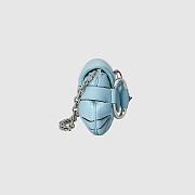 Fortok Gucci Horsebit Chain Medium Shoulder Bag in Blue Iridescent Leather 15x38x16cm - 4