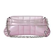 Fortok Gucci Horsebit Chain Medium Shoulder Bag in Pink Iridescent Leather 15x38x16cm - 5