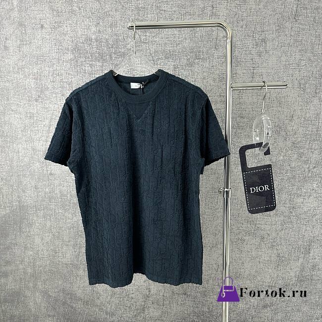 Fortok Dior Oblique T-Shirt in Black - 1