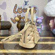 Fortok Louis Vuitton Alma BB Bag Beige With Silver & Gold-color Diamond-shaped Studs M24153 23.5x17.5x11.5cm - 5