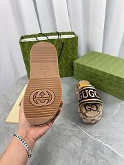 Fortok Gucci Thick-soled Slippers in Beige & Black - 5