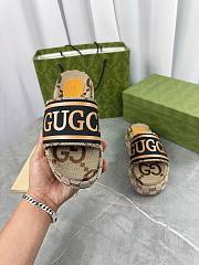 Fortok Gucci Thick-soled Slippers in Beige & Black - 3