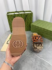 Fortok Gucci Thick-soled Slippers in Beige, Black & Orange - 6