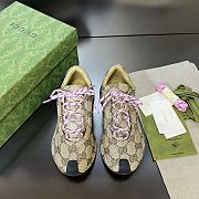 Fortok Gucci Run Sneakers in Beige and Ebony Leather - 1