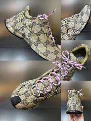 Fortok Gucci Run Sneakers in Beige and Ebony Leather - 3