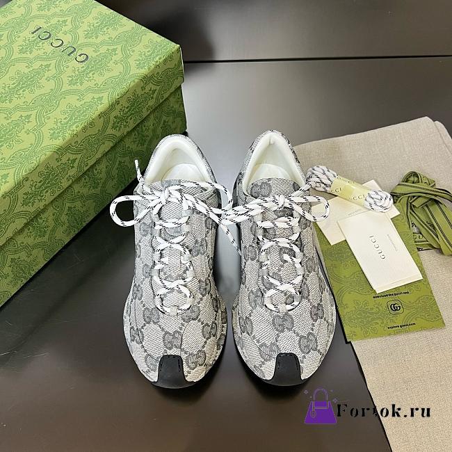 Fortok Gucci Run Sneakers in Grey - 1