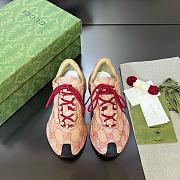 Fortok Gucci Run Sneakers in Beige Red - 1