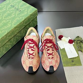 Fortok Gucci Run Sneakers in Beige Red