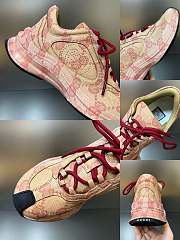 Fortok Gucci Run Sneakers in Beige Red - 4