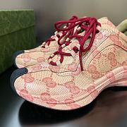Fortok Gucci Run Sneakers in Beige Red - 2