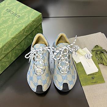 Fortok Gucci Run Sneakers in Beige Blue