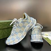 Fortok Gucci Run Sneakers in Beige Blue - 6