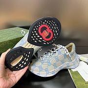 Fortok Gucci Run Sneakers in Beige Blue - 5