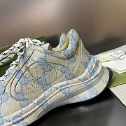 Fortok Gucci Run Sneakers in Beige Blue - 3