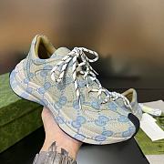 Fortok Gucci Run Sneakers in Beige Blue - 2