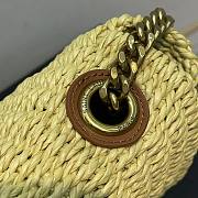 Fortok Saint Laurent Kate Raffia Chain Bag Beige 553804 28.5×20×6cm - 6