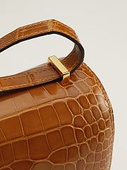 Fortok Hermes Constance Gold Buckle Tobacco Crocodile Leather Bag 19x15x4cm - 2