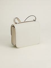 Fortok Hermes Constance Cream White Three-color Button Epsom Leather Bag 19x15x4cm - 3