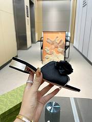 Fortok Gucci Rose Heel Sandals in Black - 4