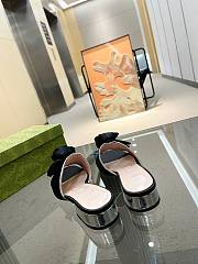 Fortok Gucci Rose Heel Sandals in Black - 2