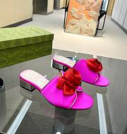 Fortok Gucci Rose Heel Sandals in Pink - 1