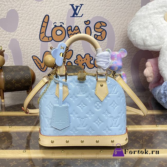 Fortok Louis Vuitton Alma BB Bag Blue M24062 23.5x17.5x11.5cm - 1