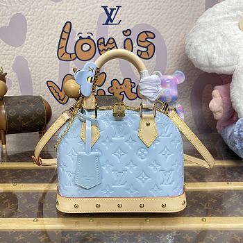 Fortok Louis Vuitton Alma BB Bag Blue M24062 23.5x17.5x11.5cm