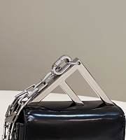 Fortok Fendi First Sight Handbag in Black 8609S 13x5x8cm - 4