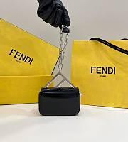 Fortok Fendi First Sight Handbag in Black 8609S 13x5x8cm - 2