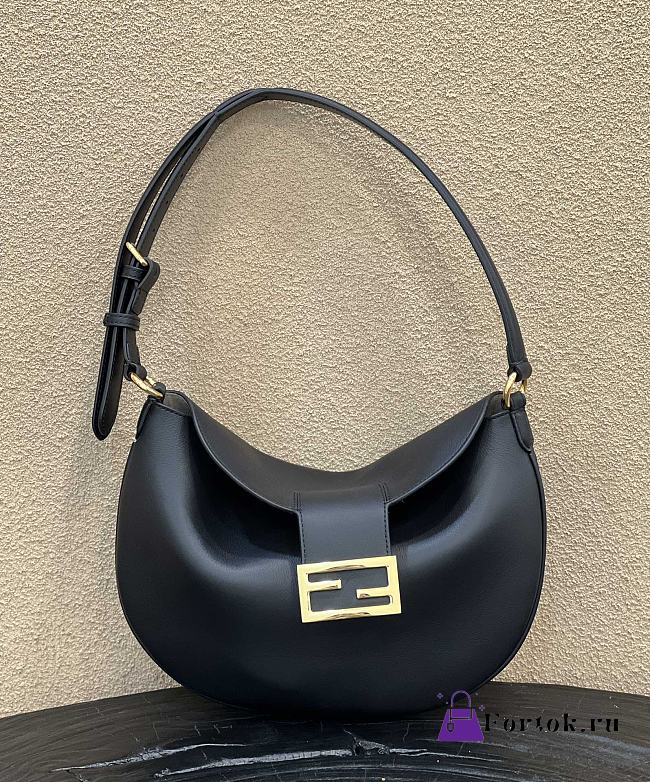 Fortok Fendi Cookie Hobo Bag Black 8373 30×1×23cm - 1