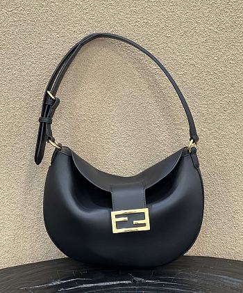 Fortok Fendi Cookie Hobo Bag Black 8373 30×1×23cm