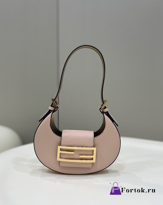 Fortok Fendi Cookie Mini Hobo Bag Pink 8556 19x3.5x10cm - 1