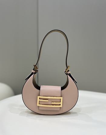 Fortok Fendi Cookie Mini Hobo Bag Pink 8556 19x3.5x10cm