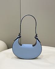 Fortok Fendi Cookie Mini Hobo Bag Blue 8556 19x3.5x10cm - 5