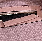 Fortok Fendi Baguette Double FF Three-dimensional Embroidery Bag Pink 8598 28x6.5x13.5cm - 4