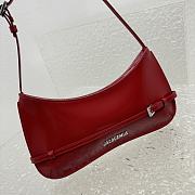 Fortok Jacquemus Red Le Bisou Ceinture Bag Belted Shoulder Bag 2081 27x11x3cm - 4