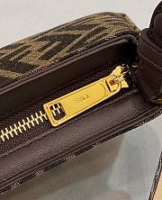 Fortok Fendi O'Lock Swing Monogram Jacquard Shoulder Bag Brown 8573 32×6×12cm - 4